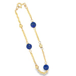 Load image into Gallery viewer, Lapis Lazuli Chain Bracelet
