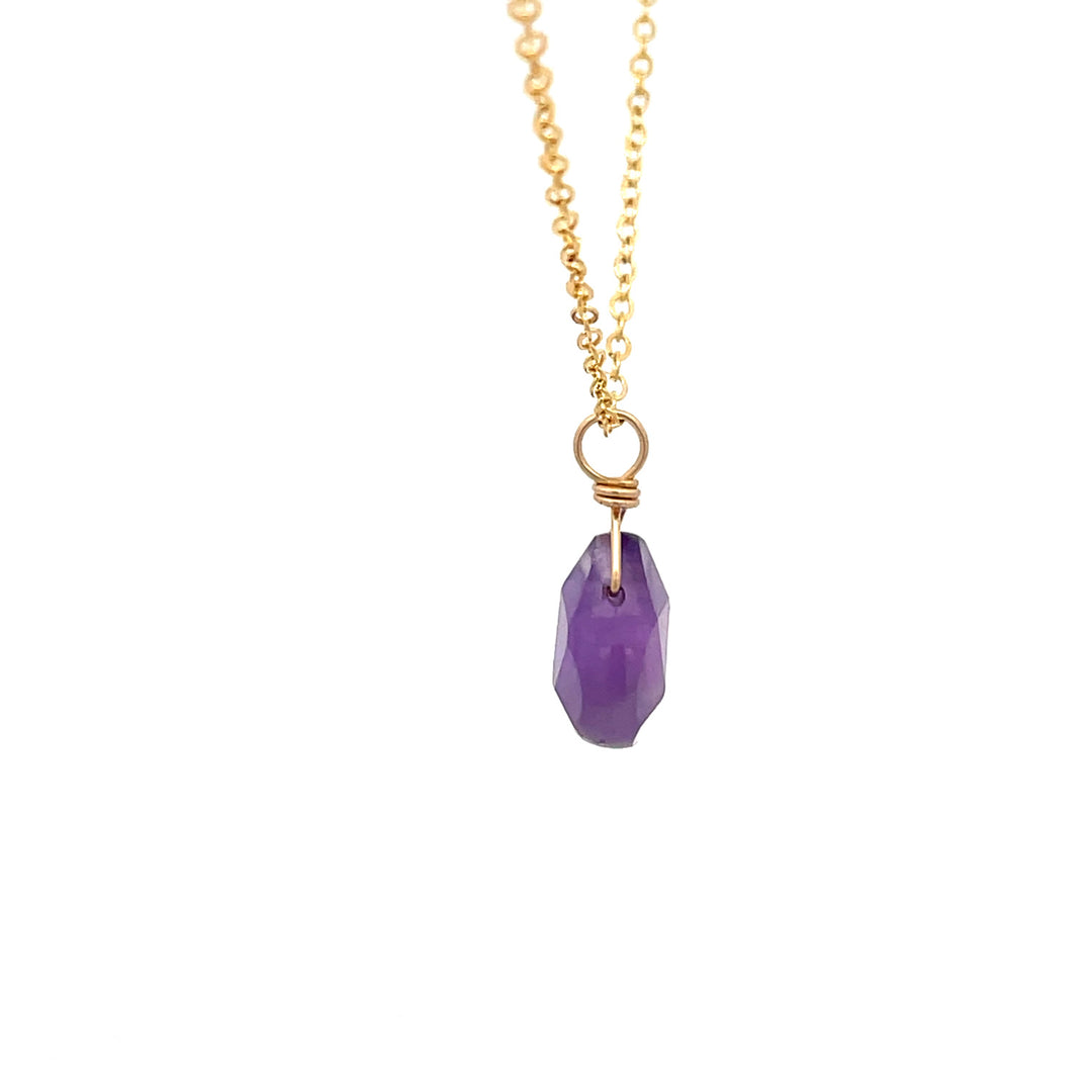 amethyst pendant necklace gold 