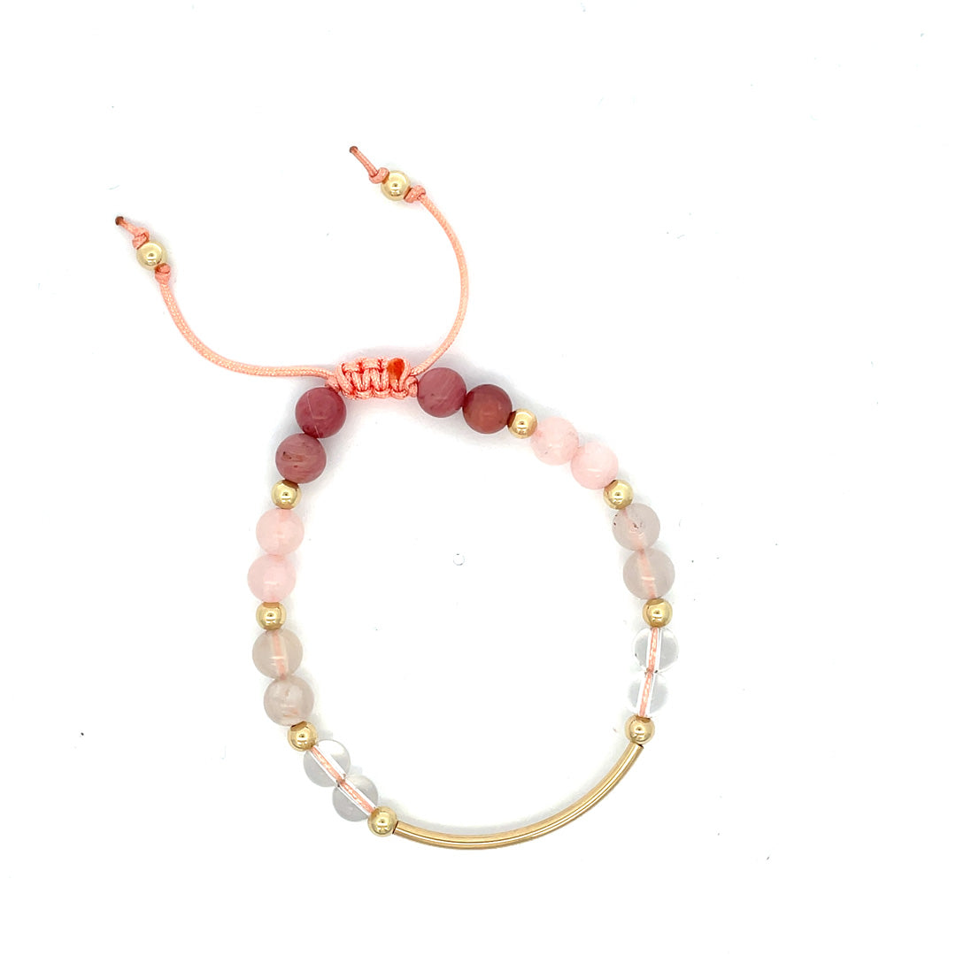 Blush| Stone Bar Bracelet
