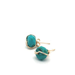 Load image into Gallery viewer, gold green turquoise studs 
