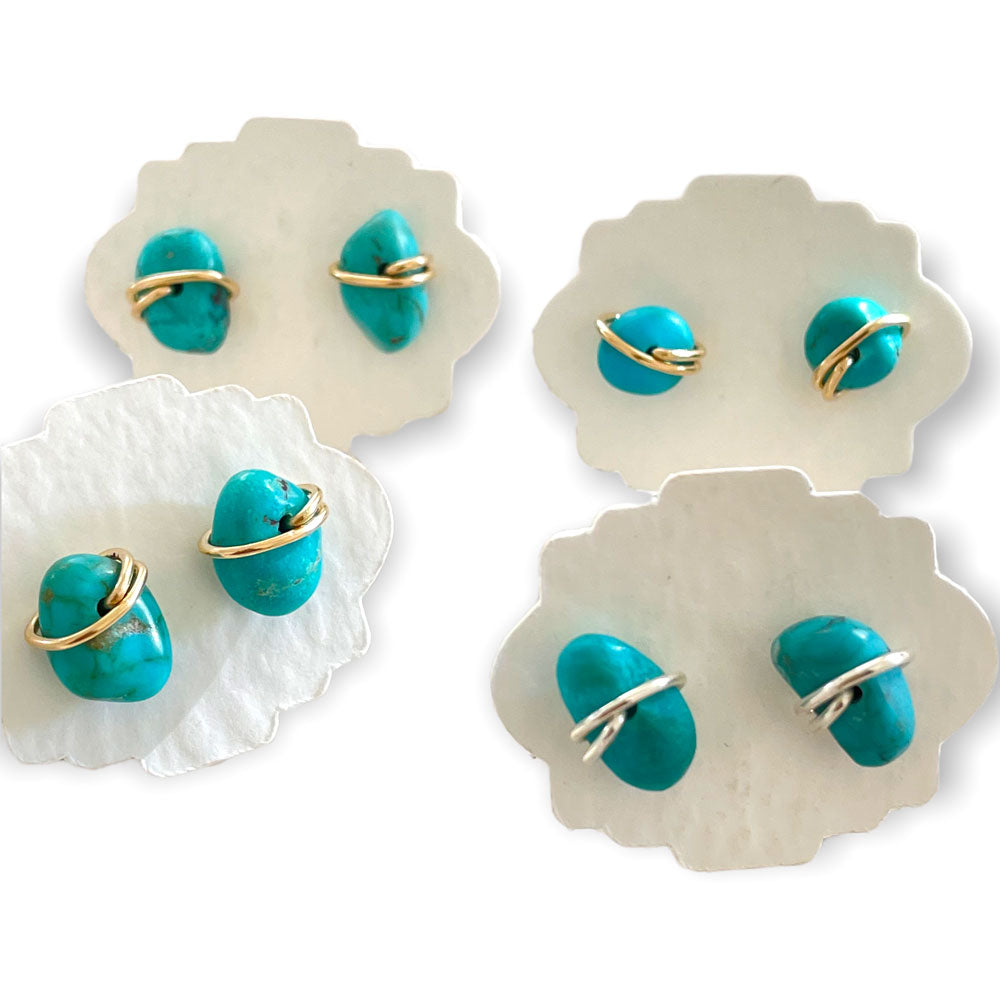 Turquoise stud earrings