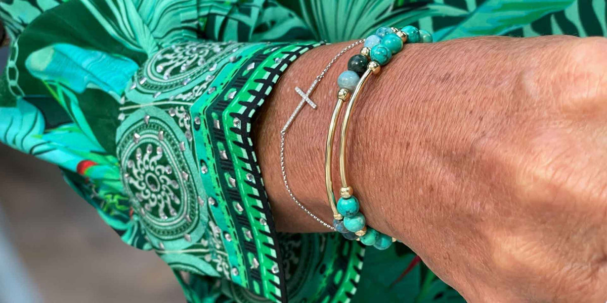 Stone bar bracelets 