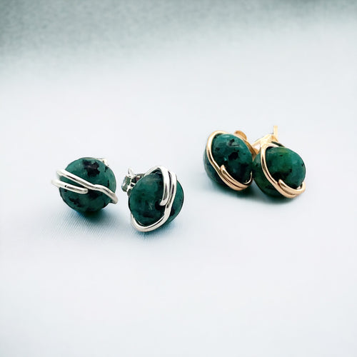 African Turquoise | Gemstone Stud Earrings