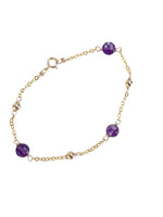 Load image into Gallery viewer, amethyst chain bracelet
