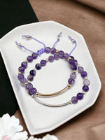 Load image into Gallery viewer, Amethyst Bracelet | Stone Bar Collection
