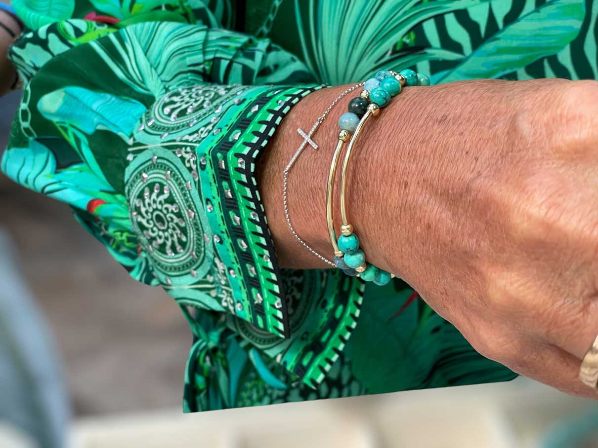 Blue apatite bracelet