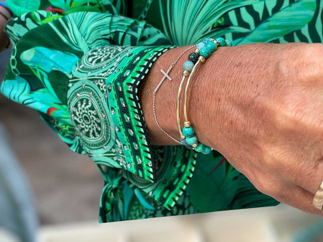 Blue apatite bracelet