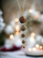 Load image into Gallery viewer, Gold chocolate pearl necklace 

