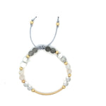 Load image into Gallery viewer, Cotton stone bar bracelet in gold 
