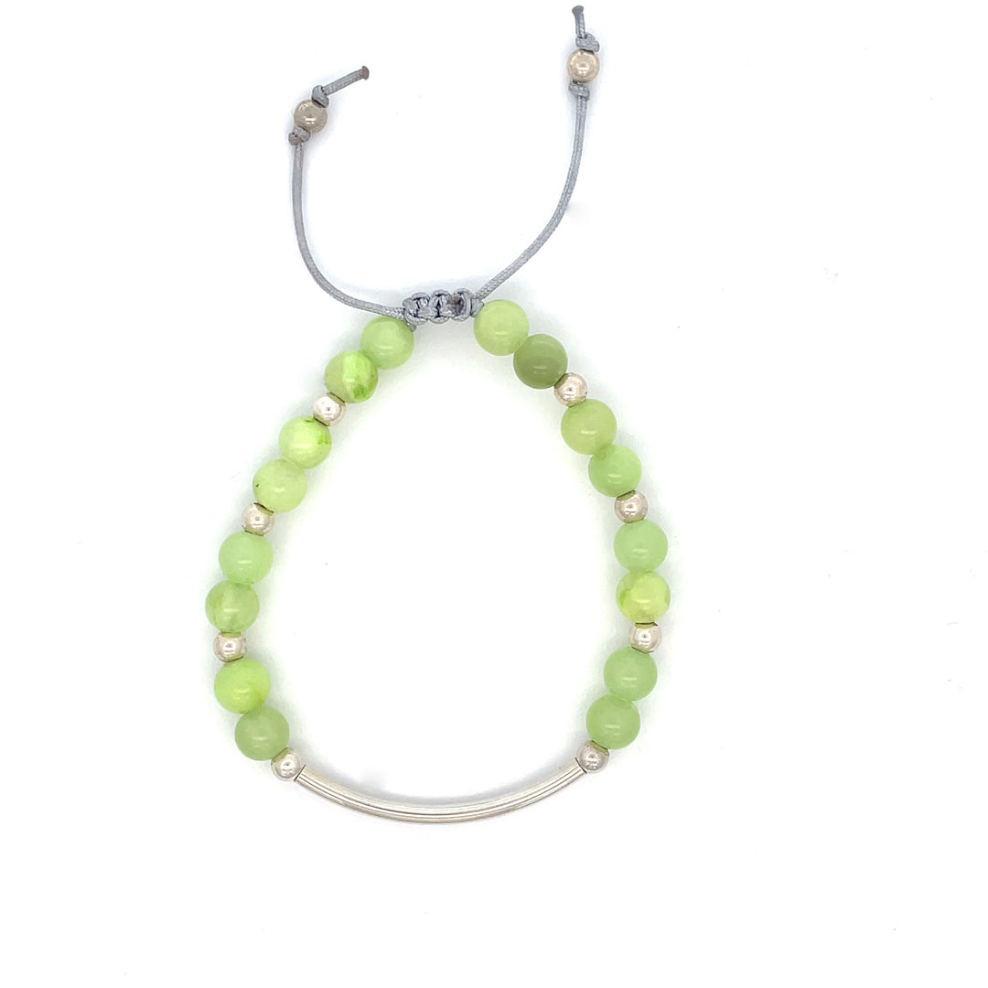 Green calcite Bracelet | Stone Bar Collection