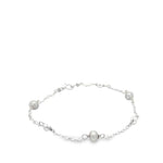 Load image into Gallery viewer, Grey pearl station bracelet 
