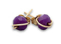 Phosphosiderite Stud Earrings | Gemstone Stud Collection