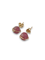 Load image into Gallery viewer, pink tourmaline studs
