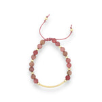 Load image into Gallery viewer, Rhodonite| Stone Bar Bracelet: A Touch of Rosy Serenity
