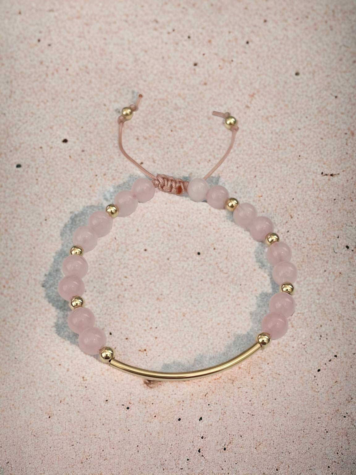 Rose Quartz Bracelet | Stone Bar Collection