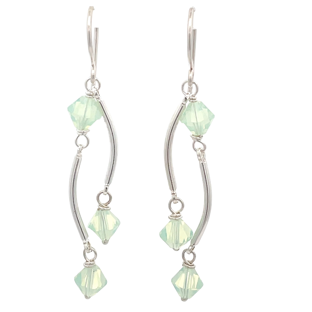 Dance Crystal Earrings | Handmade Silver Jewelry