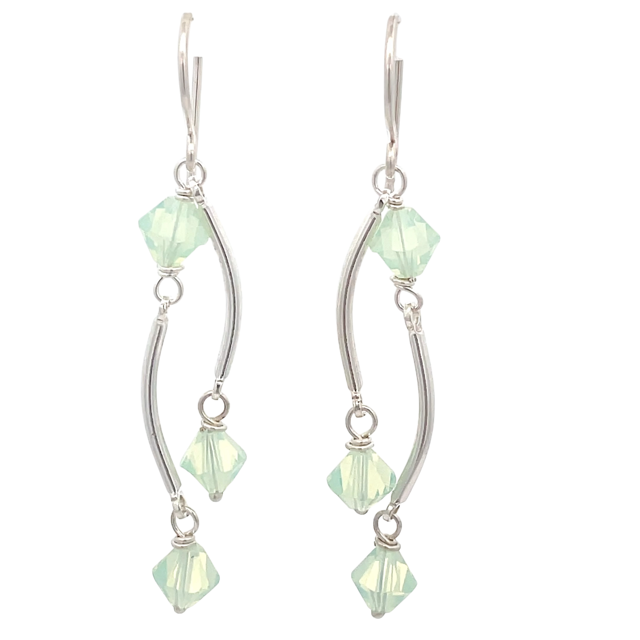 Dance Crystal Earrings | Handmade Silver Jewelry