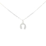 Load image into Gallery viewer, silver horseshoe necklace 
