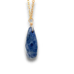 Load image into Gallery viewer, Sodalite pendant necklace side  view 
