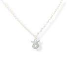 Load image into Gallery viewer, Close-up of a Taurus pendant hanging from a dainty sterling silver chain, displayed on a white background.
