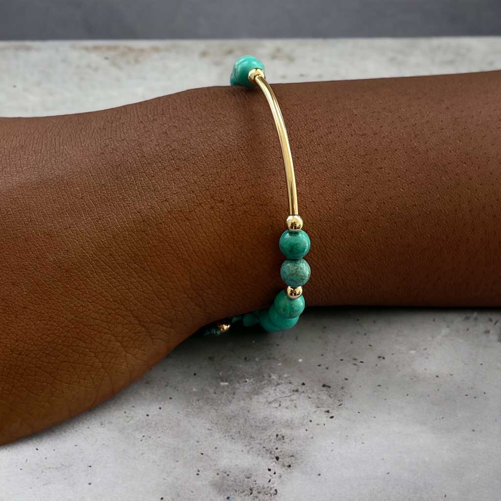 Blue turquoise bracelet | Stone Bar Collection