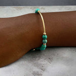 Load image into Gallery viewer, Blue turquoise bracelet | Stone Bar Collection
