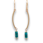 Load image into Gallery viewer, turquoise bar earrings 
