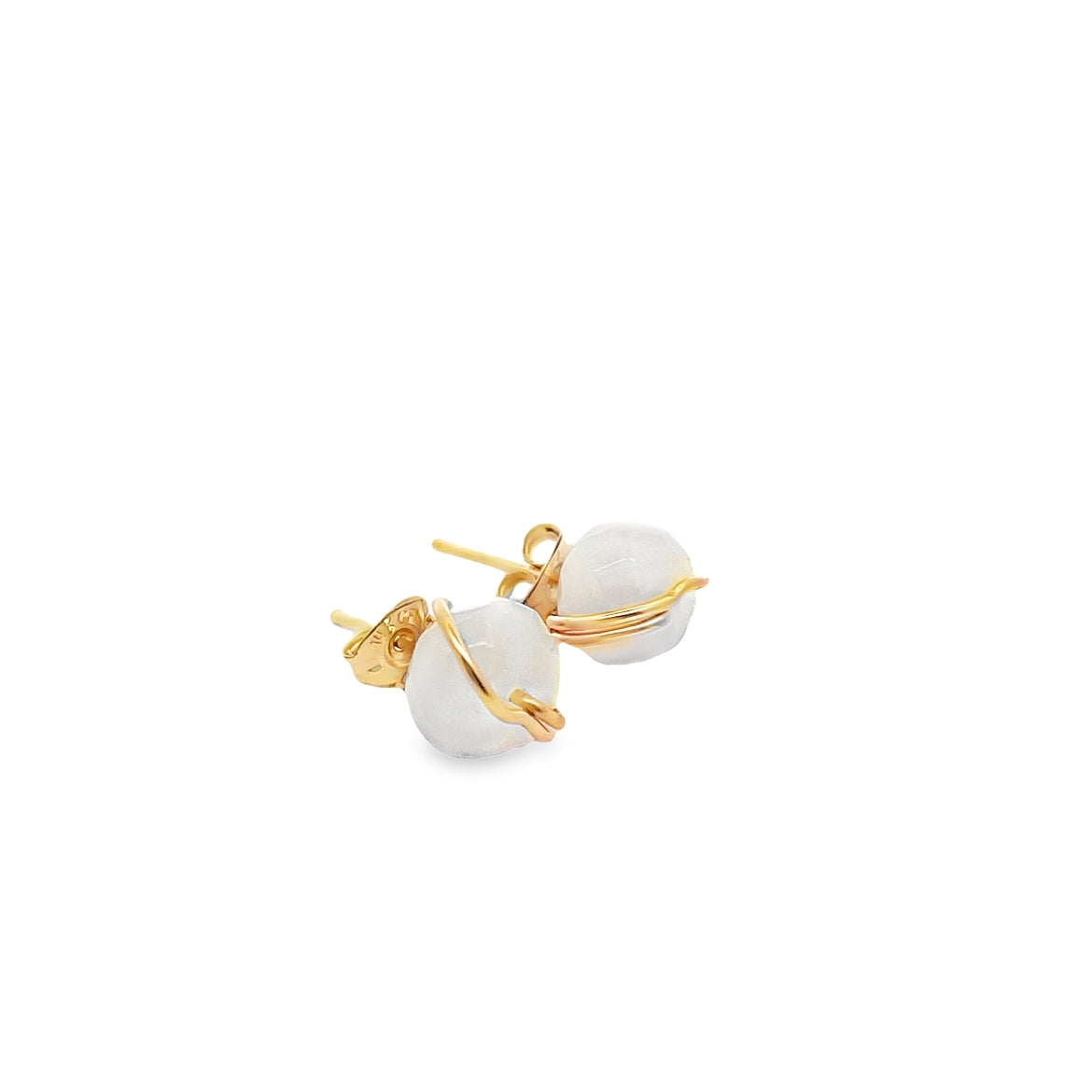 white jade gold earrings 