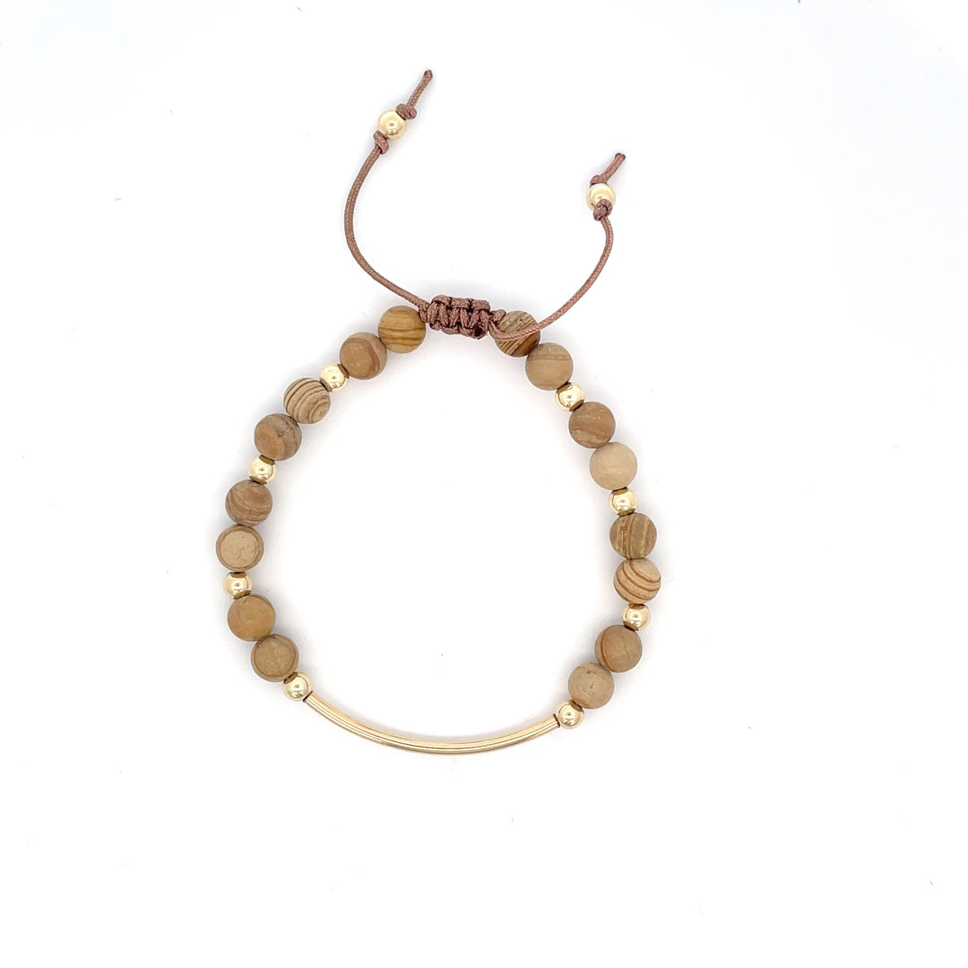 Yellow Jasper |Stone Bar Bracelet: Earthy Elegance Redefined