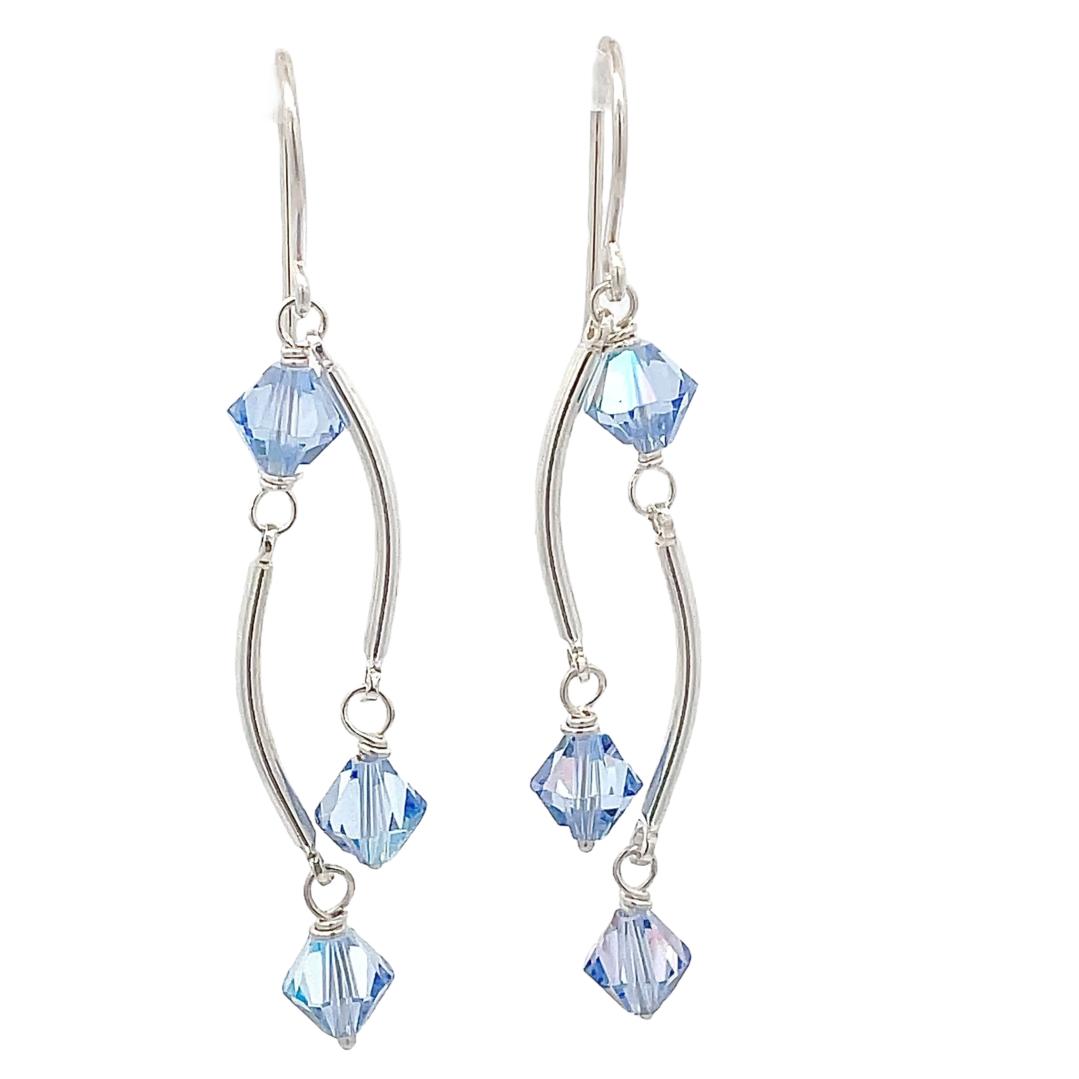Dance Crystal Earrings | Handmade Silver Jewelry