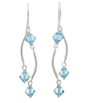 Load image into Gallery viewer, Dance Crystal Earrings | Handmade Silver Jewelry
