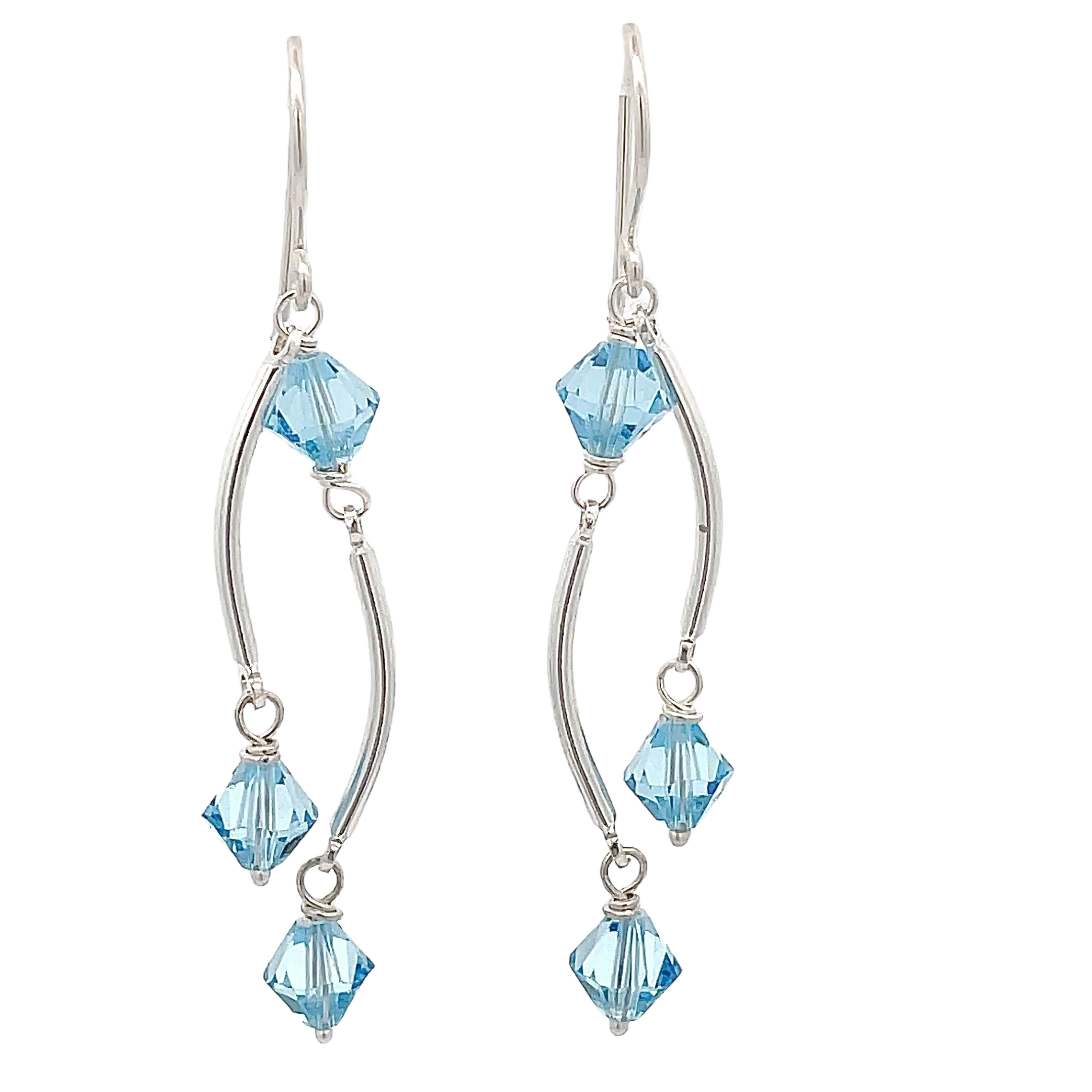 Dance Crystal Earrings | Handmade Silver Jewelry