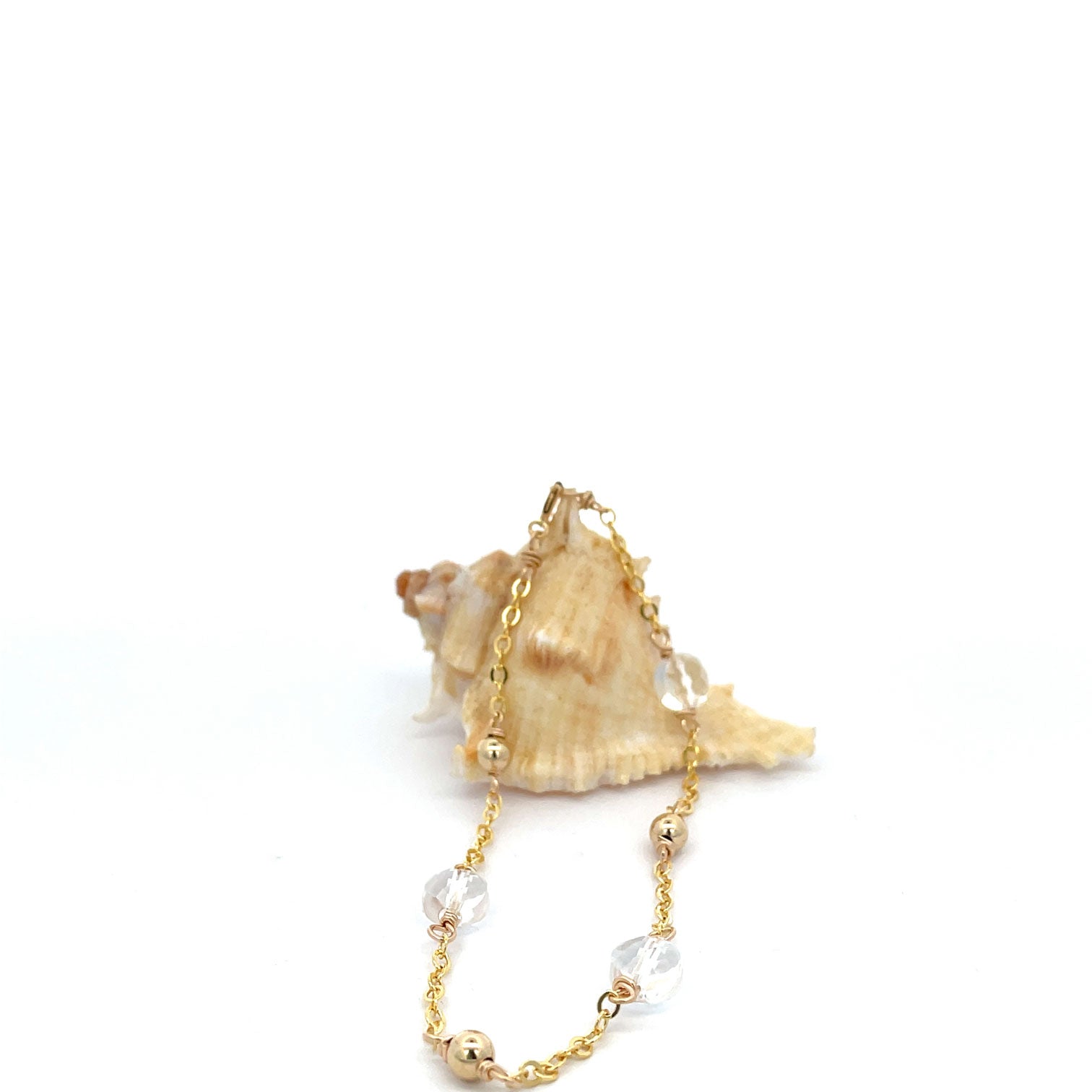 Clear Quartz Chain Bracelet - Timeless Elegance for April Birthdays