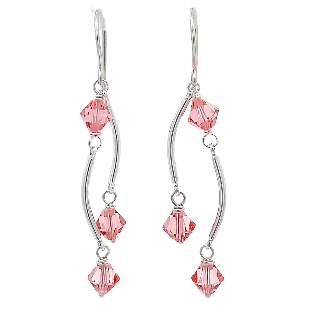 Dance Crystal Earrings | Handmade Silver Jewelry