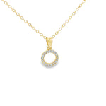 Load image into Gallery viewer, Circle crystal necklace 

