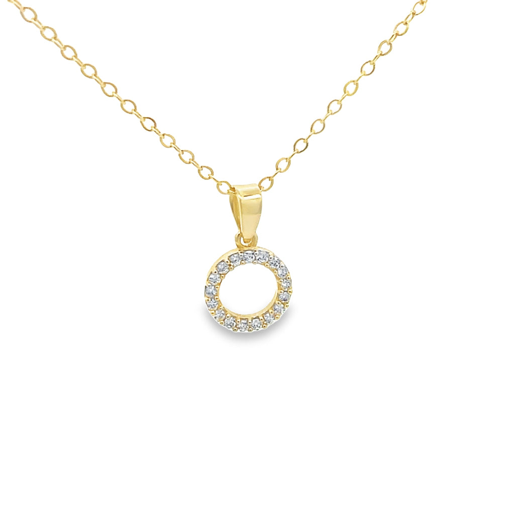 Circle crystal necklace 