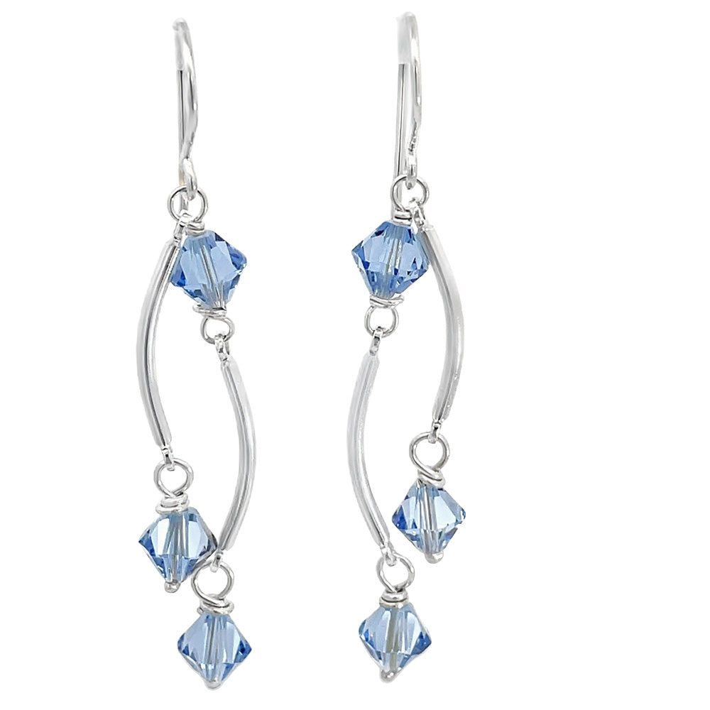 Dance Crystal Earrings | Handmade Silver Jewelry