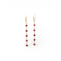 gold garnet gemstone earrings 