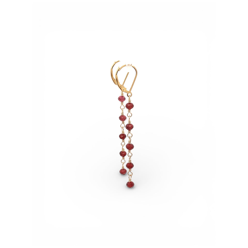 garnet gemline earrings 