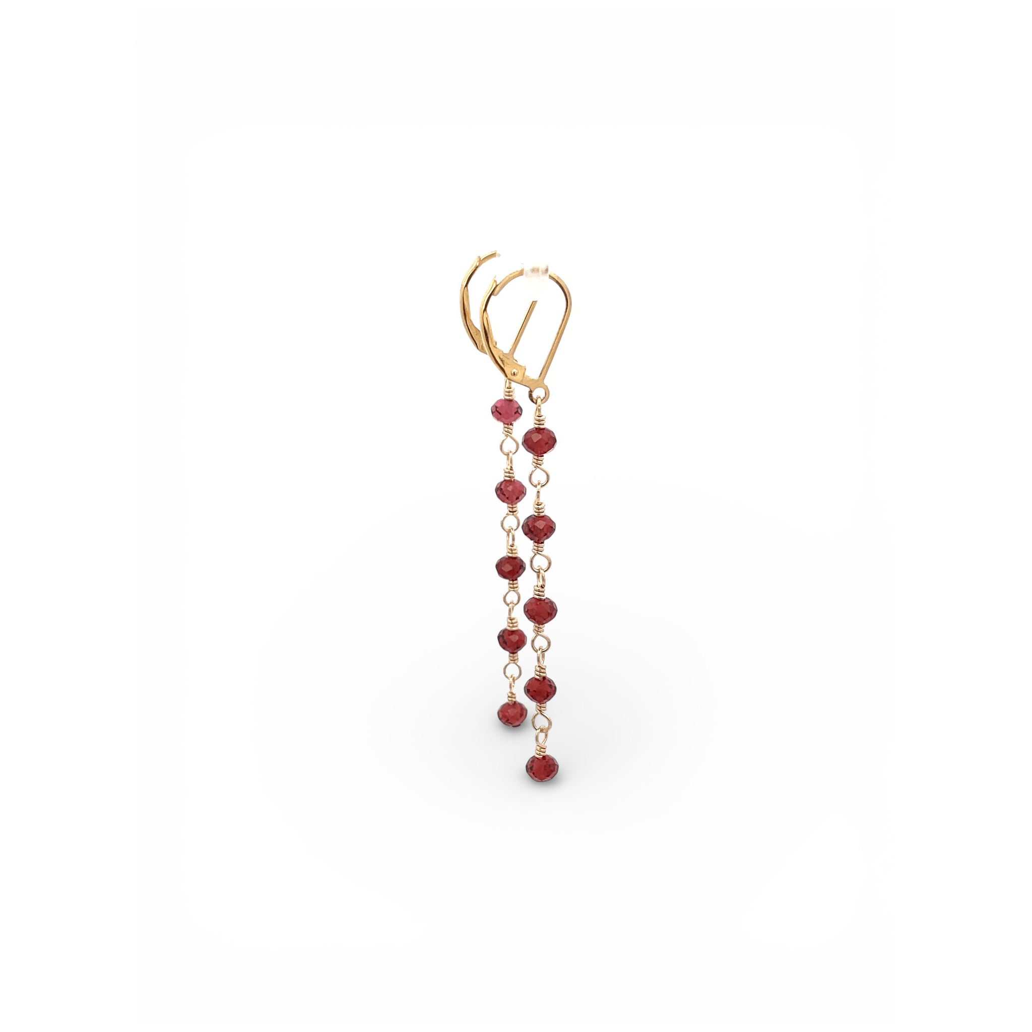 garnet gemline earrings 