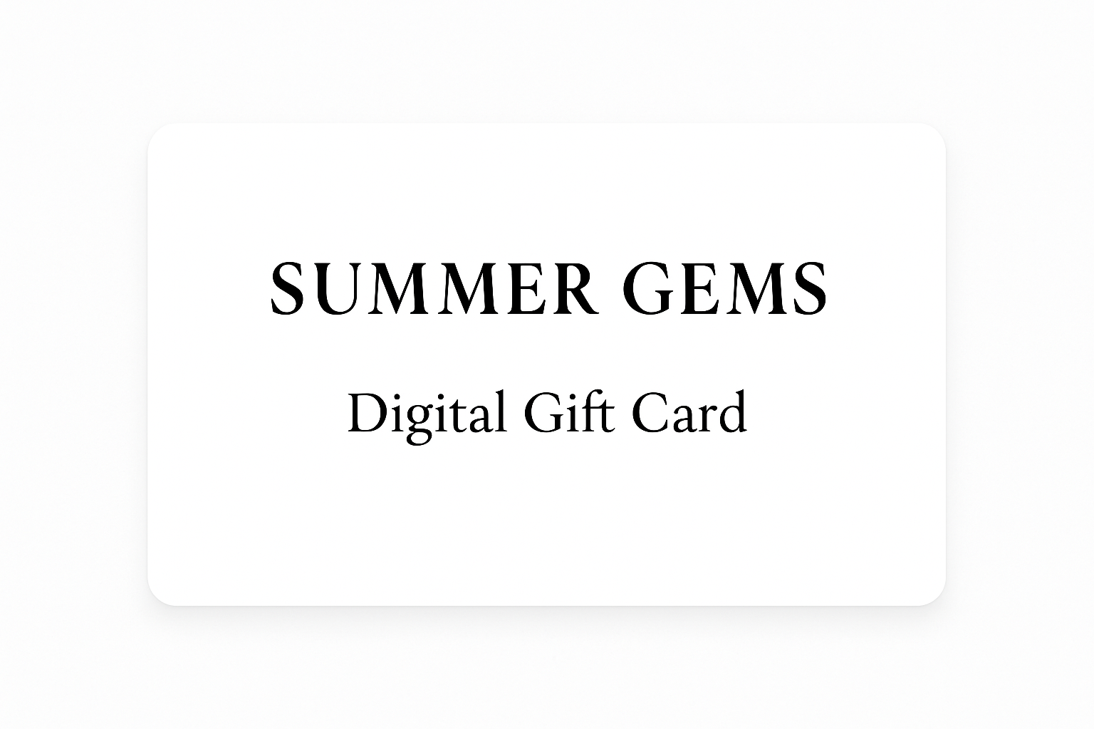 Summer Gems Branded Gift Card