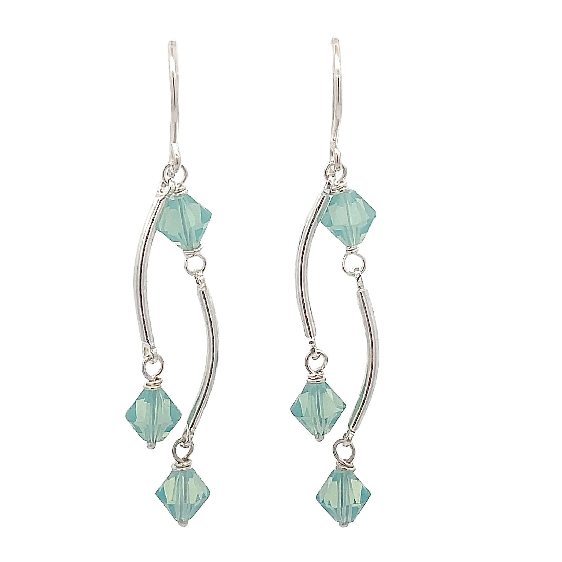 Dance Crystal Earrings | Handmade Silver Jewelry