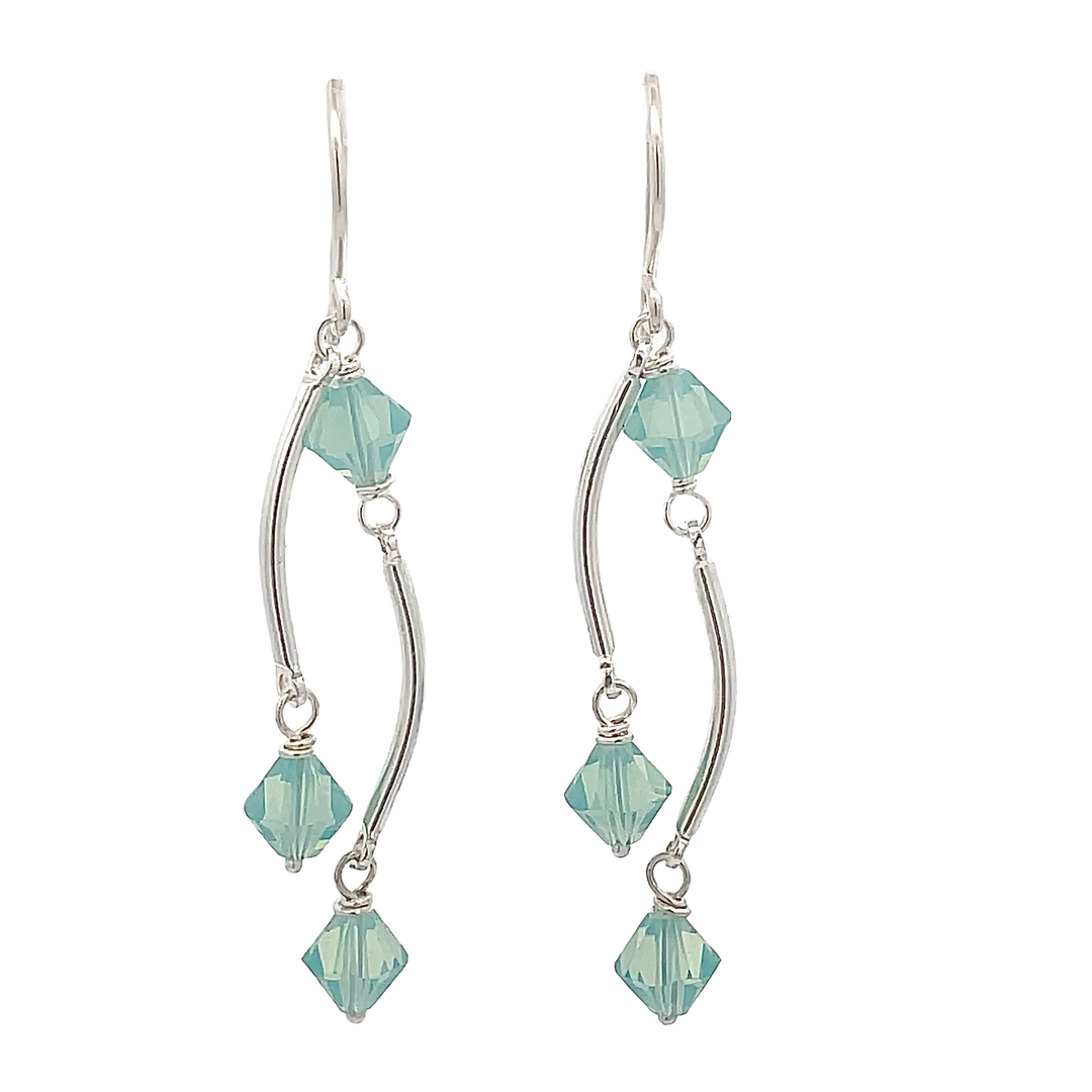 Dance Crystal Earrings | Handmade Silver Jewelry