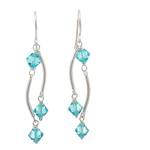 Load image into Gallery viewer, Dance Crystal Earrings | Handmade Silver Jewelry
