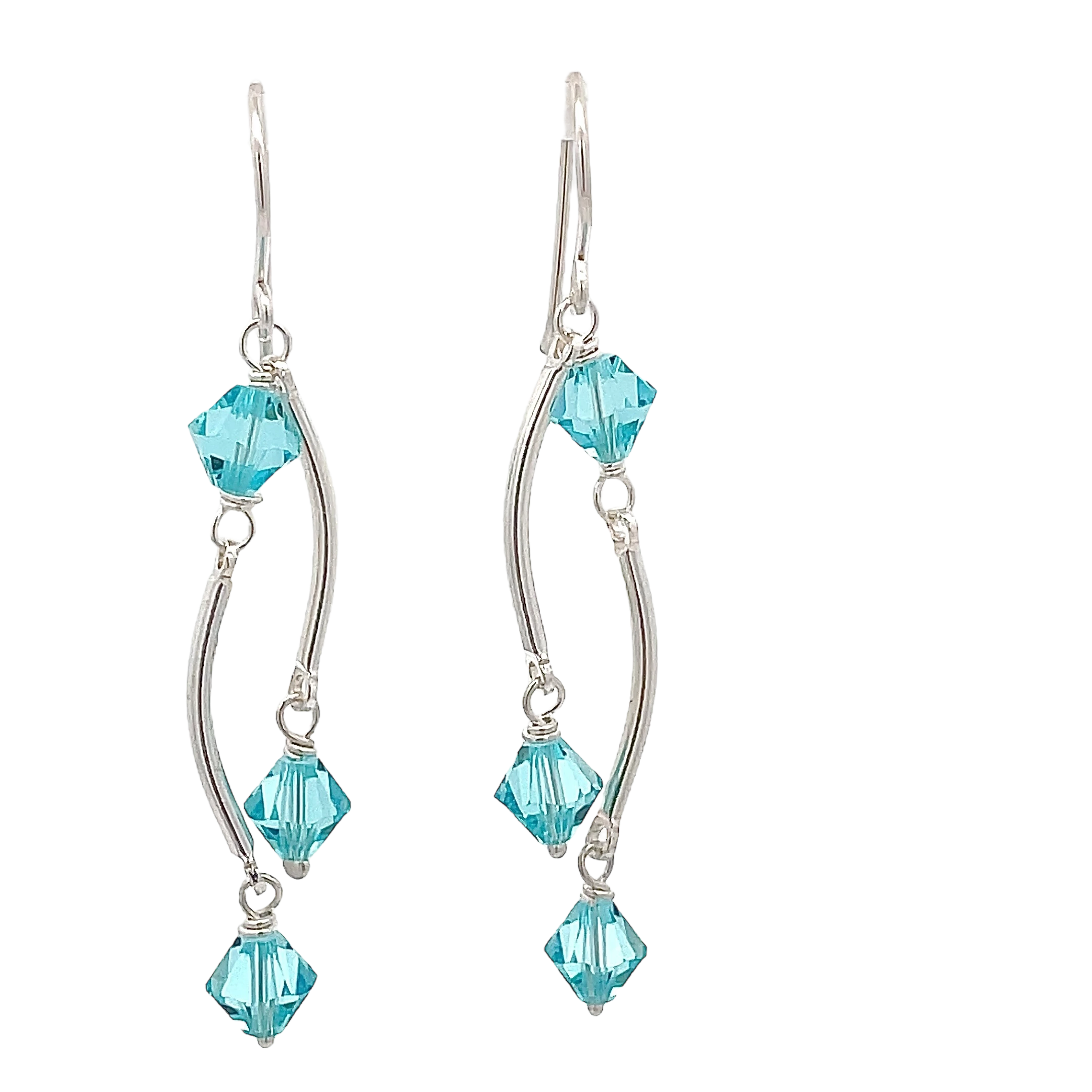Dance Crystal Earrings | Handmade Silver Jewelry