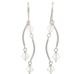 Load image into Gallery viewer, Dance Crystal Earrings | Handmade Silver Jewelry
