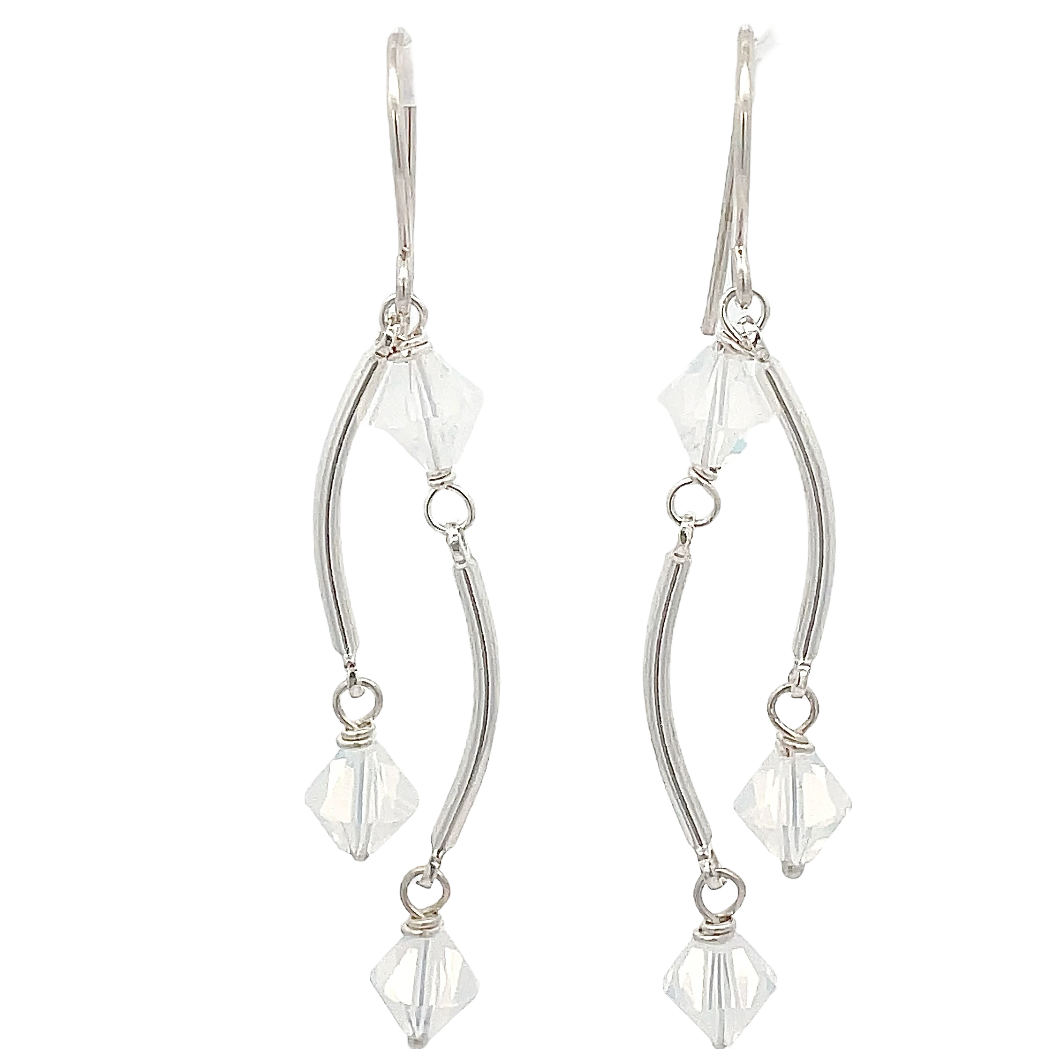 Dance Crystal Earrings | Handmade Silver Jewelry