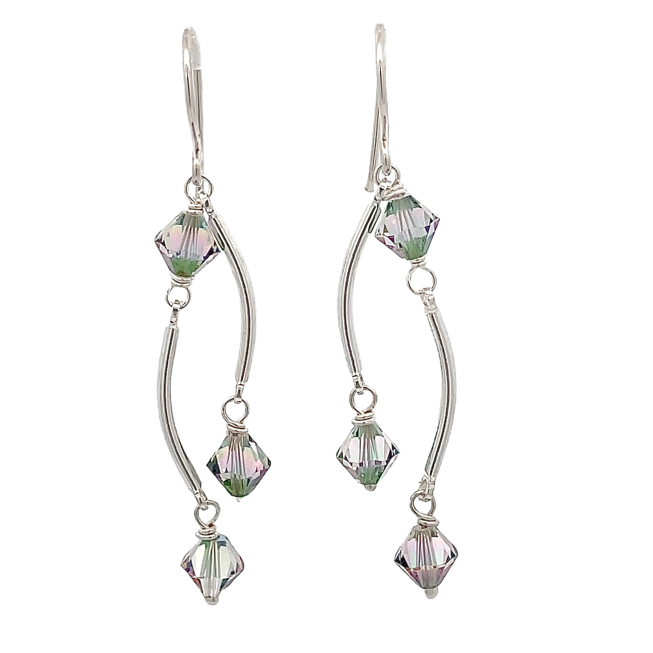 Dance Crystal Earrings | Handmade Silver Jewelry