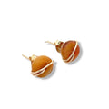 orange calcite gemstone earrings 