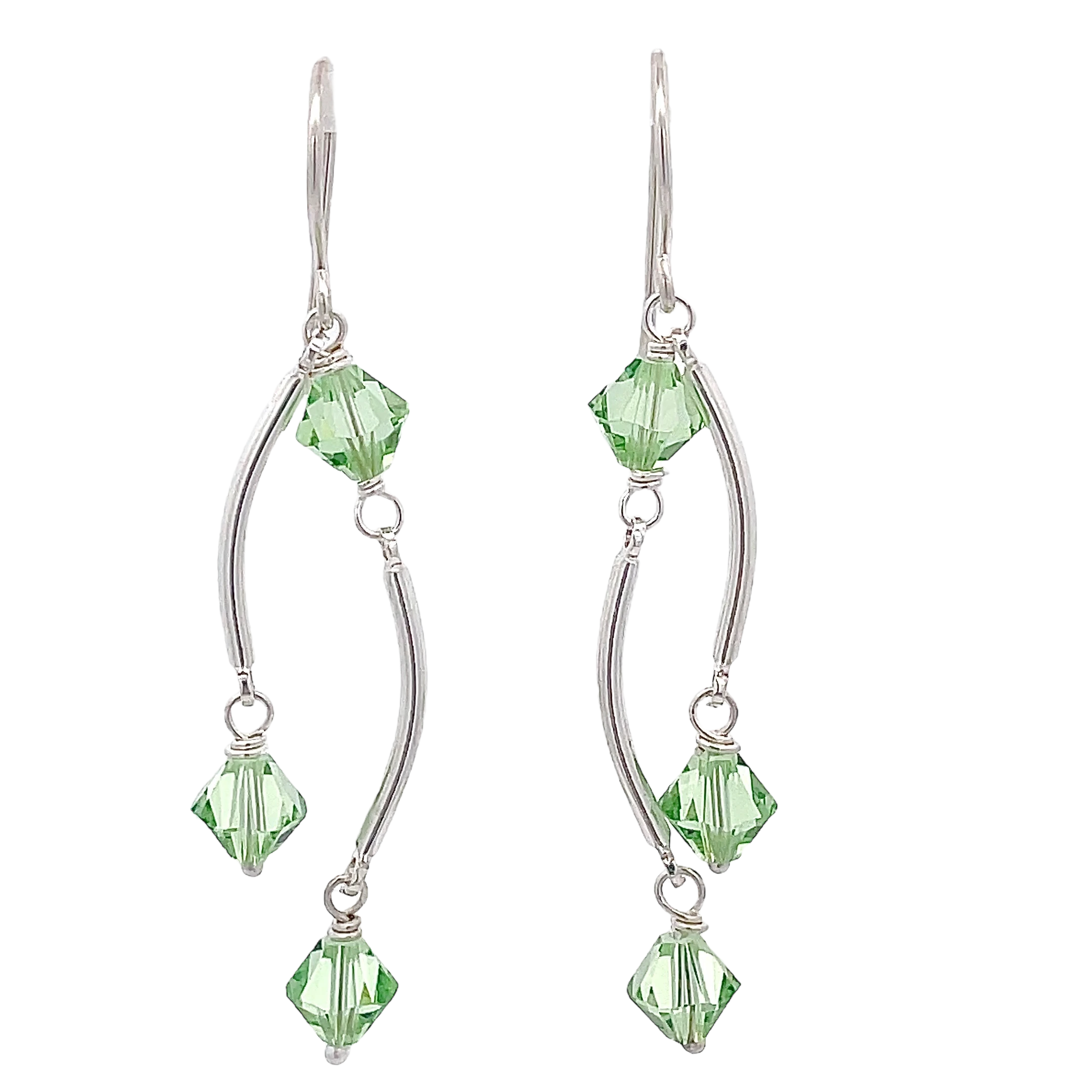 Dance Crystal Earrings | Handmade Silver Jewelry